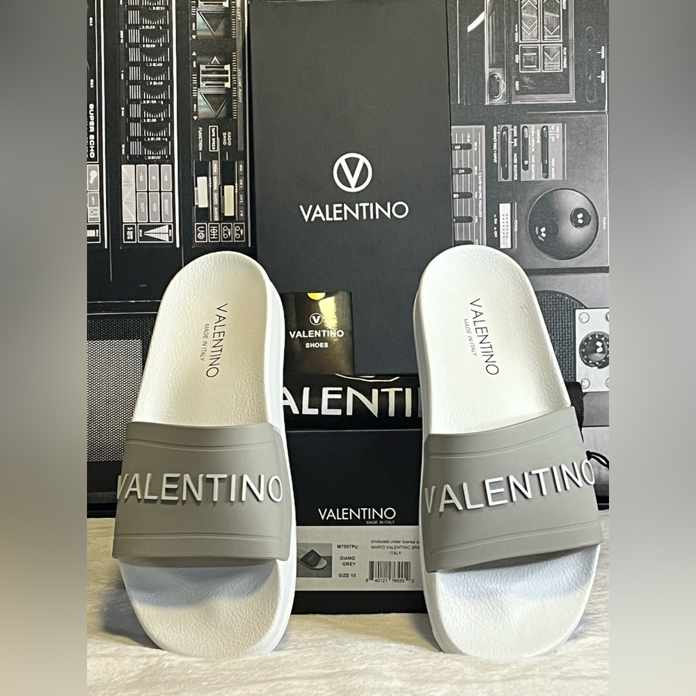 Valentino  Gino Gray Spa Slide